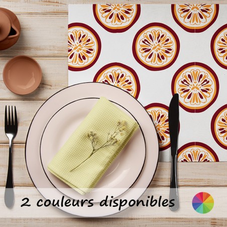 Set de Table Fruits abstraits rétro