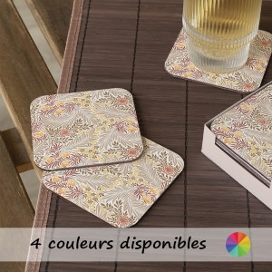 6 dessous de verre floral coloré