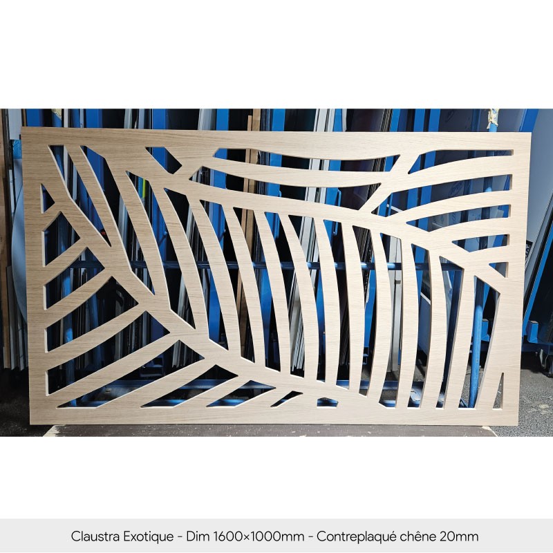 claustra exotique chêne 20mm 1600x1000mm