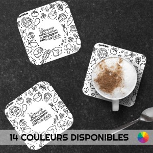 6 dessous de verre déco Citation