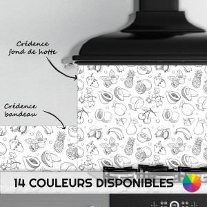 Crédence Cuisine déco Dessin Fruits