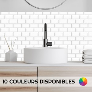 Crédence Salle de bain Carrelage blanc métro