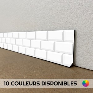 Plinthes déco intérieur maison dibond motifs Carreaux Carrelage  blanc métro
