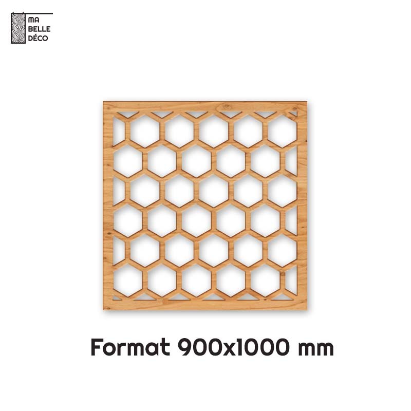Tête de Lit Claustras bois Nid d'Abeille 90cm