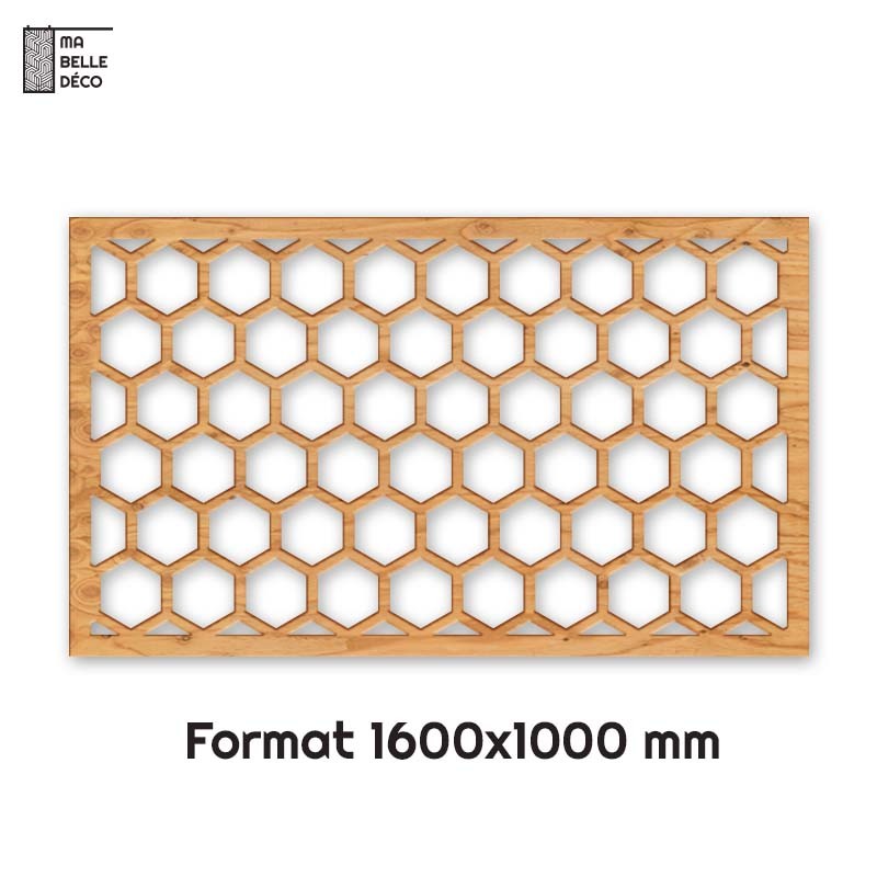 Tête de Lit Claustras bois Nid d'Abeille 160cm