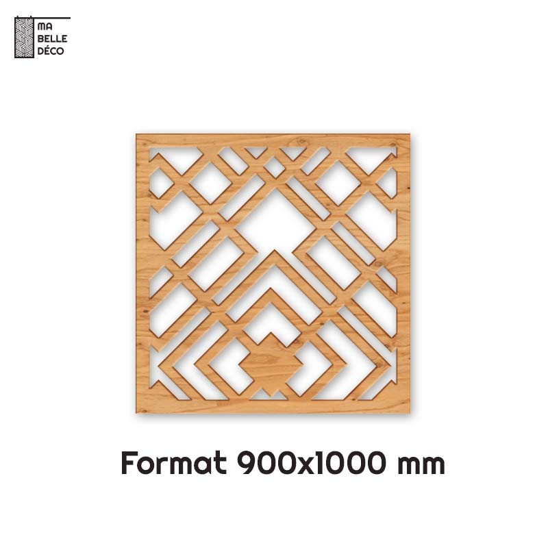 Tête de Lit Claustras bois Art Déco Bloc 90cm