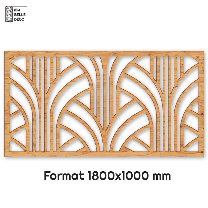 Tête de Lit Claustras bois Art Déco Cascade 180cm