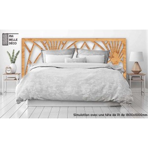 Tête de Lit Claustras bois Art Déco Palmier