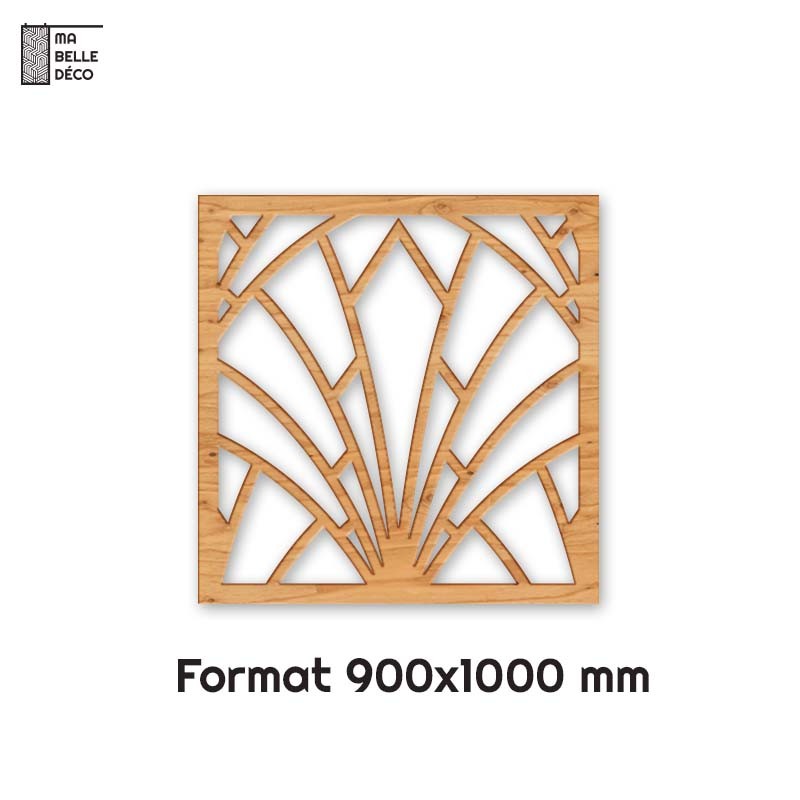 Tête de Lit Claustras bois Art Déco Palmier 90cm