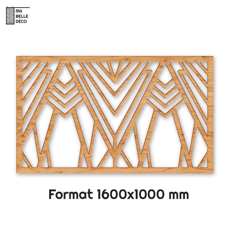 Tête de Lit Claustras bois Art Déco Rayon 160cm