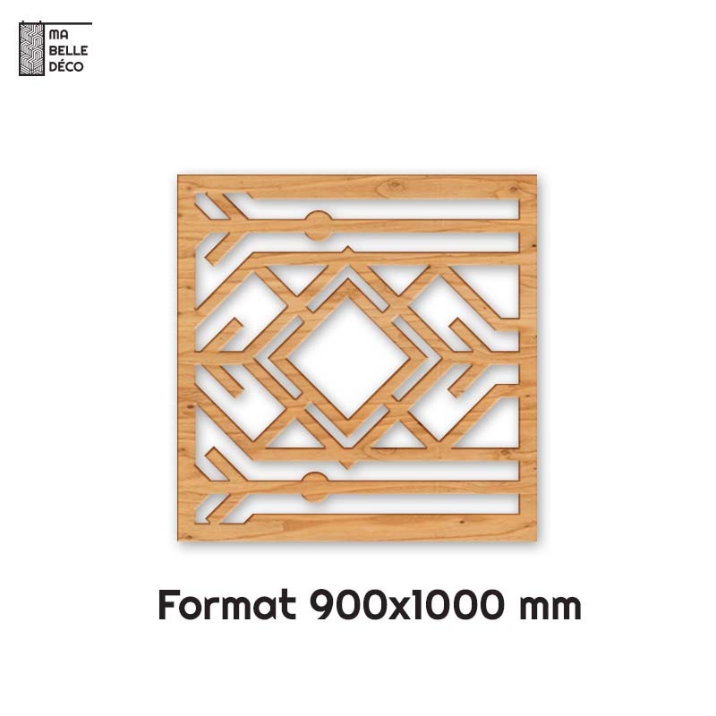 Tête de Lit Claustras bois Art Déco Flèche 90cm