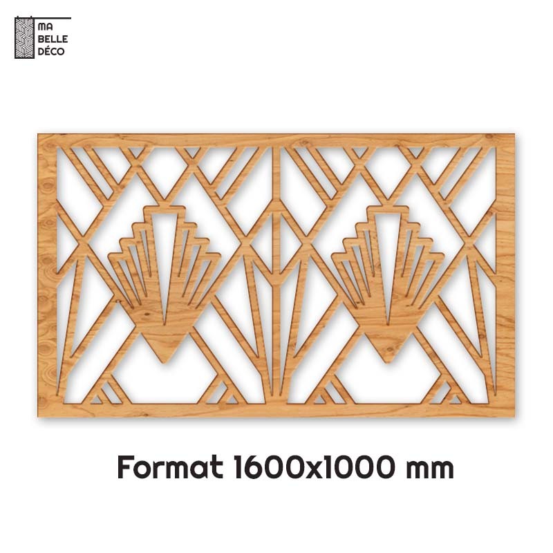 Tête de Lit Claustras bois Art Déco Opéra 160cm