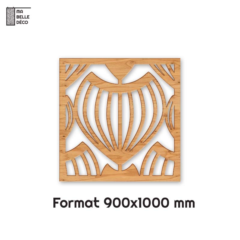 Tête de Lit Claustras bois Art Déco Panier 90cm