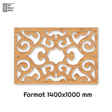 Tête de Lit Claustras bois Arabesque 140cm