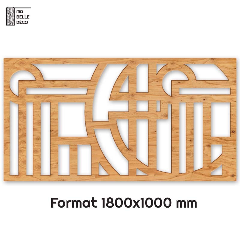 Tête de Lit Claustras bois Bauhaus 180cm