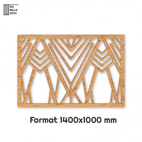 Tête de Lit Claustras bois Art Déco Rayon 140cm