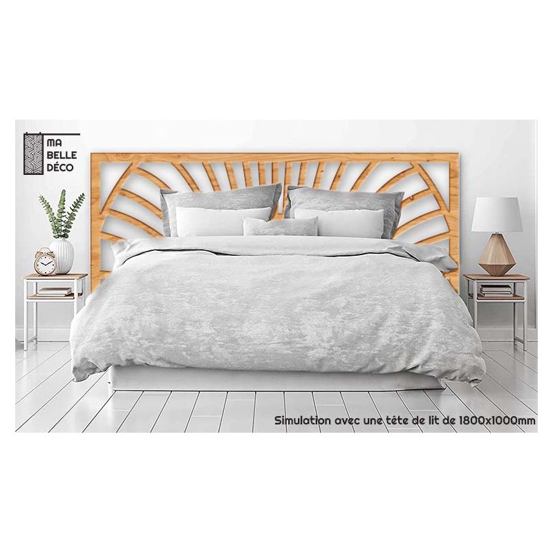 Tête de Lit Claustras bois Art Déco Éventail