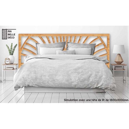 Tête de Lit Claustras bois Art Déco Éventail