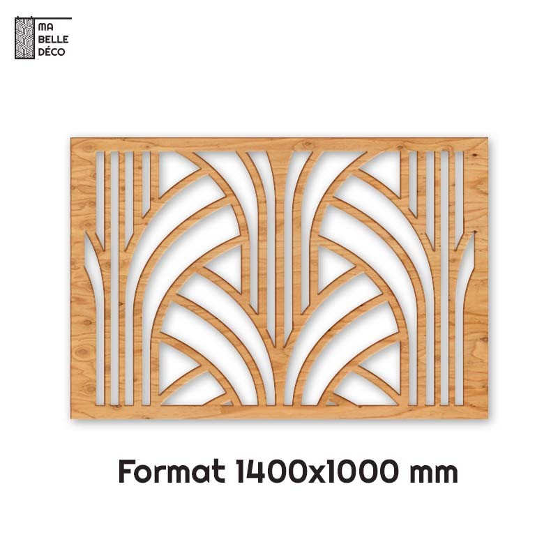 Tête de Lit Claustras bois Art Déco Cascade 140cm