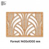 Tête de Lit Claustras bois Art Déco Cascade 140cm Tête de Lit Claustras bois Art Déco Cascade 140cm