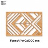 Tête de Lit Claustras bois Art Déco Chevrons 140cm Tête de Lit Claustras bois Art Déco Chevrons 140cm