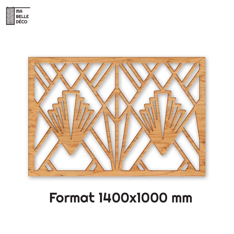 Tête de Lit Claustras bois Art Déco Opéra 140cm