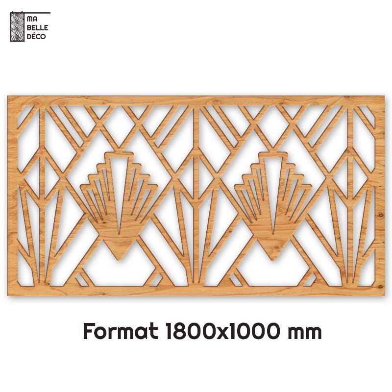 Tête de Lit Claustras bois Art Déco Opéra 180cm