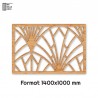Tête de Lit Claustras bois Art Déco Palmier 140cm Tête de Lit Claustras bois Art Déco Palmier 140cm