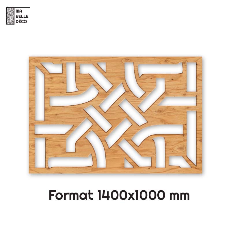 Tête de Lit Claustras bois Asie 140cm