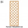 Porte Coulissante déco en Claustra motif Art Déco en bois 73cm Porte Coulissante déco en Claustra motif Art Déco en bois 73cm