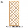 Porte Coulissante déco en Claustra motif Art Déco en bois 83cm Porte Coulissante déco en Claustra motif Art Déco en bois 83cm