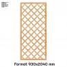 Porte Coulissante déco en Claustra motif Art Déco en bois 93cm Porte Coulissante déco en Claustra motif Art Déco en bois 93cm