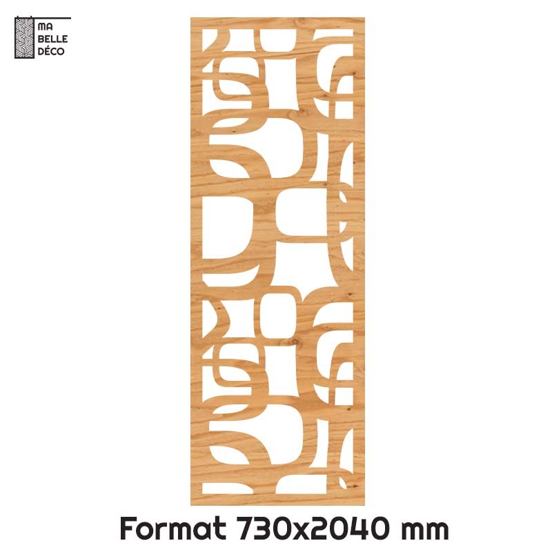 Porte Coulissante de décoration en Claustra en bois Sixties 73cm