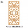 Porte Coulissante déco en Claustra motif Arabesque en bois 93cm Porte Coulissante déco en Claustra motif Arabesque en bois 93cm