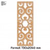 Porte Coulissante déco en Claustra motif Arabesque en bois 73cm Porte Coulissante déco en Claustra motif Arabesque en bois 73cm