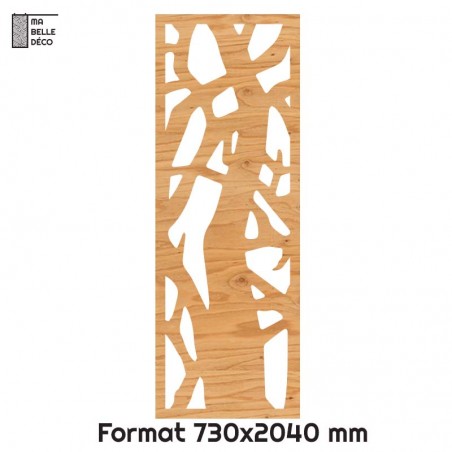 Porte Coulissante déco en Claustra motif Arbre en bois 73cm Porte Coulissante déco en Claustra motif Arbre en bois 73cm