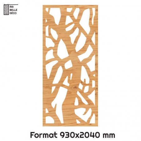 Porte Coulissante déco en Claustra motif Arbre en bois 93cm Porte Coulissante déco en Claustra motif Arbre en bois 93cm