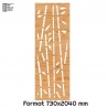 Porte Coulissante déco en Claustra motif Bambou en bois 73cm Porte Coulissante déco en Claustra motif Bambou en bois 73cm
