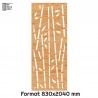 Porte Coulissante déco en Claustra motif Bambou en bois 83cm Porte Coulissante déco en Claustra motif Bambou en bois 83cm