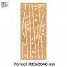Porte Coulissante déco en Claustra motif Bambou en bois 93cm Porte Coulissante déco en Claustra motif Bambou en bois 93cm