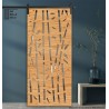 Porte Coulissante déco en Claustra motif Bambou en bois Porte Coulissante déco en Claustra motif Bambou en bois