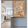 Claustra Art Déco Chevrons simu demi mur Claustra Art Déco Chevrons simu demi mur