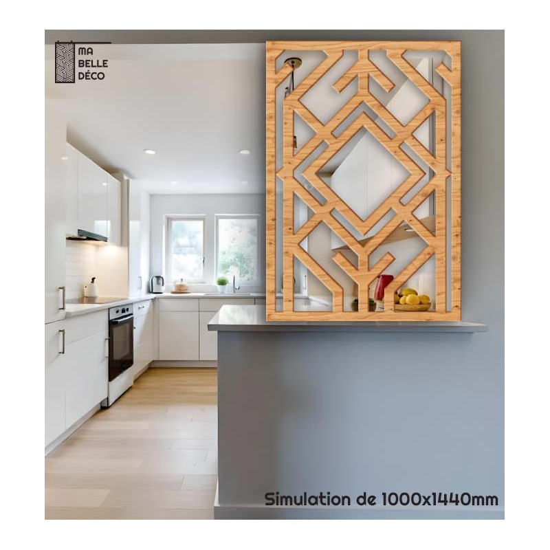 Claustra Art Déco Flèche simu demi mur