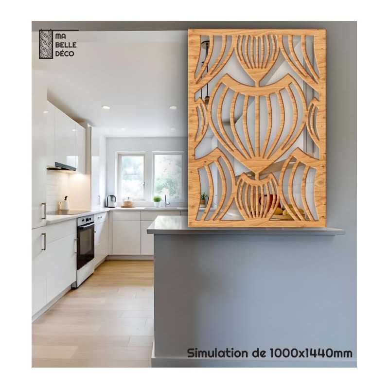 Claustra Art Déco Panier simu demi mur