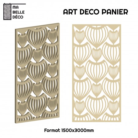 Claustra Art Déco Panier Claustra Art Déco Panier