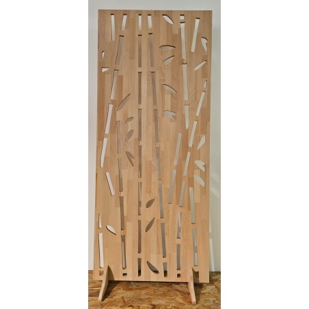 Claustra Bambou 850x2000 et pied en lamellé-collé hêtre