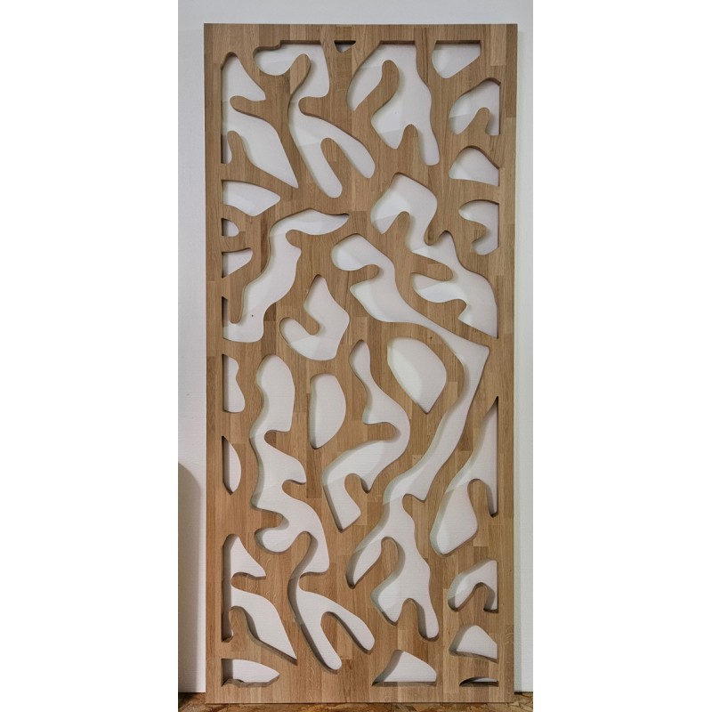 Claustra corail - 2200x1020- Lamellé-collé chêne 33mm
