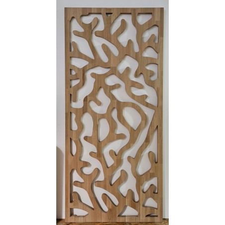 Claustra corail - 2200x1020- Lamellé-collé chêne 33mm