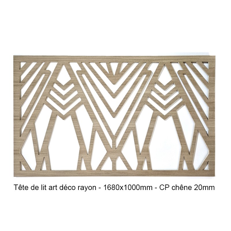 Tête de Lit Claustras bois Art Déco Rayon