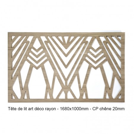 Tête de Lit Claustras bois Art Déco Rayon